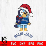 Toronto Blue Jays Bluey Christmas Svg Eps Dxf Png File, Digital Download