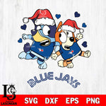 Toronto Blue Jays Bluey Christmas 2 Svg Eps Dxf Png File, Digital Download