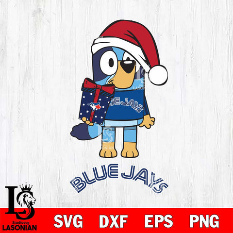 Toronto Blue Jays Bluey Christmas Svg Eps Dxf Png File, Digital Download