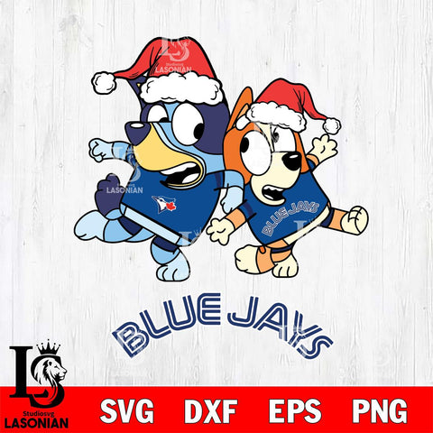 Toronto Blue Jays Bluey Christmas Holiday Svg Eps Dxf Png File, Digital Download