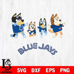 Toronto Blue Jays Bluey Dance Mode Squats Svg Eps Dxf Png File, Digital Download, Instant Download