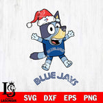 Toronto Blue Jays Bluey Happy Christmas Svg Eps Dxf Png File, Digital Download