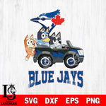 Toronto Blue Jays Bluey friends Svg Eps Dxf Png File, MLB svg, Digital Download, Instant Download