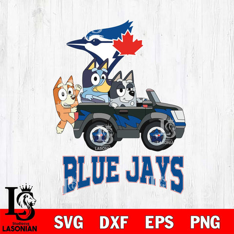 Toronto Blue Jays Bluey friends Svg Eps Dxf Png File, MLB svg, Digital Download, Instant Download