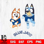 Toronto Blue Jays Bluey with Chilli Dance Svg Eps Dxf Png File, Digital Download, Instant Download