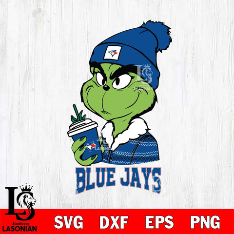 Toronto Blue Jays Boujee Grinch Christmas Cut Files Cricut, Svg Dxf Eps Png file , Silhouette