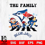 Toronto Blue Jays Family Bluey Christmas Svg Eps Dxf Png File, Digital Download