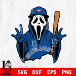 Toronto Blue Jays Ghostface 2 Svg Eps Dxf Png File, Digital Download, Instant Download