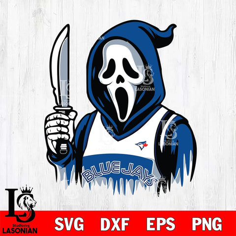 Toronto Blue Jays Ghostface 6 Svg Eps Dxf Png File, Digital Download, Instant Download