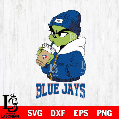 Toronto Blue Jays Grinch Bougie Christmas Cut Files Cricut, Svg Dxf Eps Png file , Silhouette