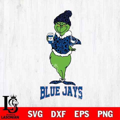 Toronto Blue Jays Grinch Leopard Coffee Svg Eps Dxf Png File, Digital Download, Instant Download