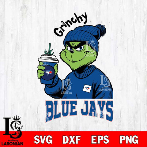 Toronto Blue Jays Grinchy Bougie Christmas Cut Files Cricut, Svg Dxf Eps Png file , Silhouette