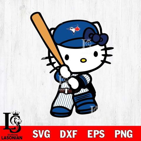 Toronto Blue Jays Hello Kitty 2 Svg Eps Dxf Png File, Digital Download, Instant Download