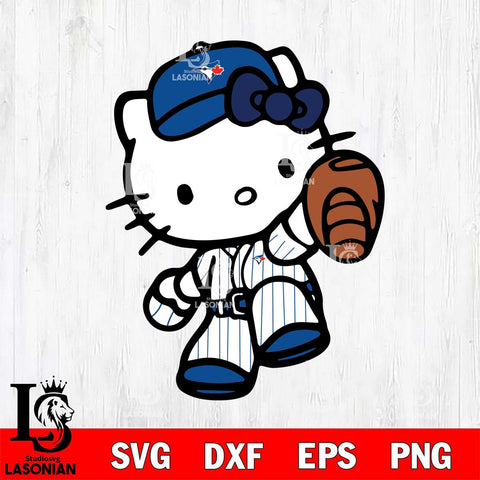 Toronto Blue Jays Hello Kitty 3 Svg Eps Dxf Png File, Digital Download, Instant Download