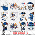 Toronto Blue Jays MLB Bundle 12 Svg Eps Dxf Png File, Digital Download, Instant Download