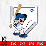 Toronto Blue Jays Mickey 3 Svg Eps Dxf Png File, Digital Download, Instant Download