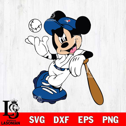 Toronto Blue Jays Mickey Svg Eps Dxf Png File, Digital Download, Instant Download