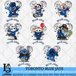 Toronto Blue Jays Stitch Halloween Bundle MLB Svg Eps Dxf Png File, Digital Download, Instant Download