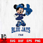 Toronto Blue Jays #1 Fan Minnie Mouse Svg Eps Dxf Png File, Digital Download, Instant Download