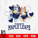 Toronto Maple Leafs Bluey & Bingo 10 Svg Eps Dxf Png File, NHL svg, Digital Download, Instant Download