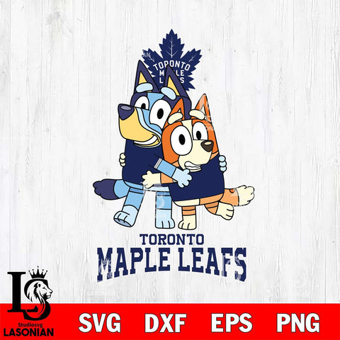 Toronto Maple Leafs Bluey & Bingo 12 Svg Eps Dxf Png File, NHL svg, Digital Download, Instant Download