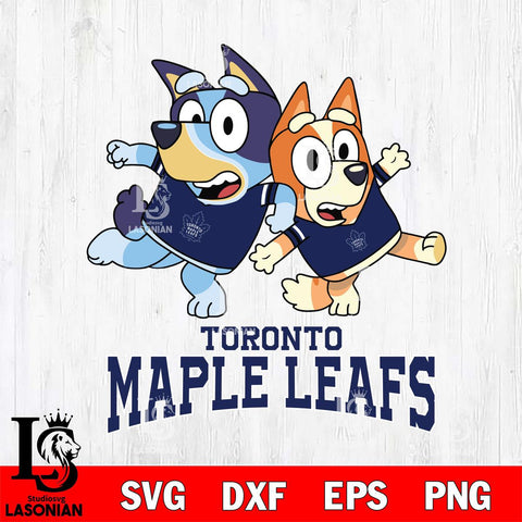 Toronto Maple Leafs Bluey & Bingo 13 Svg Eps Dxf Png File, NHL svg, Digital Download, Instant Download