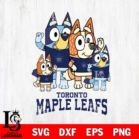 Toronto Maple Leafs Bluey & Bingo 14 Svg Eps Dxf Png File, NHL svg, Digital Download, Instant Download