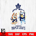 Toronto Maple Leafs Bluey Bingo Svg Eps Dxf Png File, NHL svg, Digital Download, Instant Download