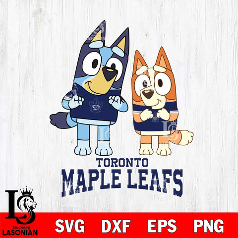 Toronto Maple Leafs Bluey & Bingo 6 Svg Eps Dxf Png File, NHL svg, Digital Download, Instant Download