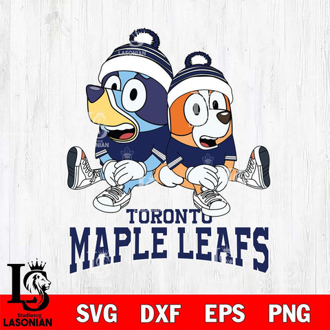 Toronto Maple Leafs Bluey & Bingo 8 Svg Eps Dxf Png File, NHL svg, Digital Download, Instant Download