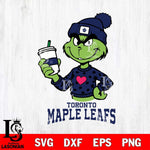 Toronto Maple Leafs Boujee Grinch Heart Christmas Cut Files, Cricut,Christmas Svg Dxf Eps Png file , Digital Download