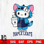 Toronto Maple Leafs Hello Kitty Stitch Svg Eps Dxf Png File, NHL svg, Digital Download, Instant Download