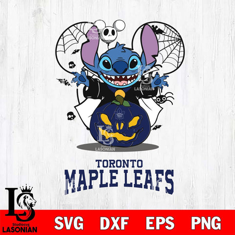 Toronto Maple Leafs Stitch Horror Halloween Svg Eps Dxf Png File, Digital Download, Instant Download