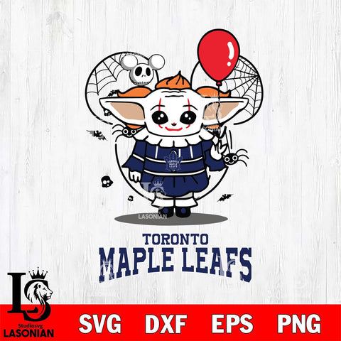 Toronto Maple Leafs Stitch Pennywise Halloween Svg Eps Dxf Png File, Digital Download, Instant Download