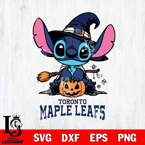 Toronto Maple Leafs Stitch witch Svg Eps Dxf Png File, NHL svg, Digital Download, Instant Download