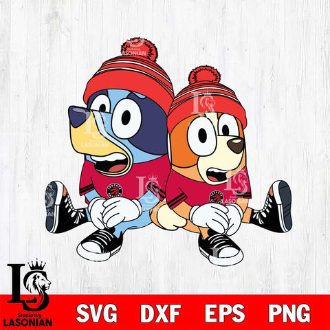 Toronto Raptors Bluey & Bingo Christmas Svg Eps Dxf Png File, Digital Download, Instant Download