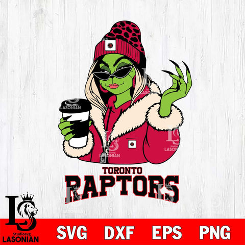 Toronto Raptors Boujee Grinch Girls Christmas Cut Files Cricut, Svg Dxf Eps Png file , Silhouette