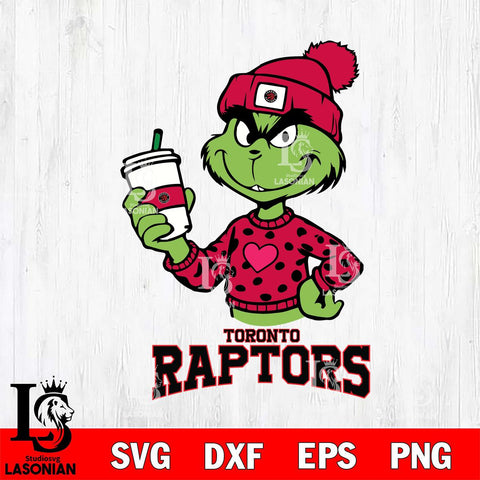 Toronto Raptors Boujee Grinch Heart Christmas Cut Files Cricut, Svg Dxf Eps Png file , Silhouette