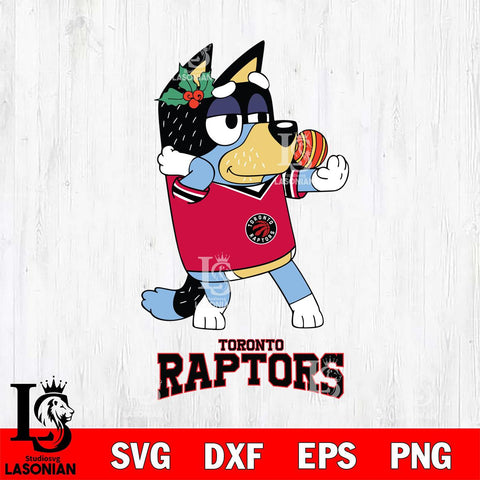 Toronto Raptors Christmas Bluey Bandit Heeler Svg , Christmas Svg , Bluey svg , Digital Download, dxf eps png pdf file