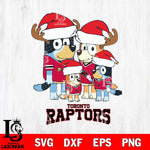 Toronto Raptors Christmas Bluey Santa Family Svg , Christmas Svg , Bluey svg , Digital Download, dxf eps png pdf file