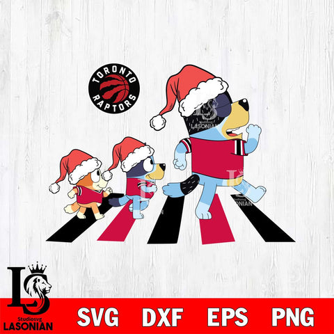 Toronto Raptors Family Bluey Walking Christmas Svg Eps Dxf Png File, Digital Download, Instant Download