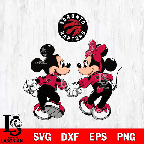 Toronto Raptors Fan Minnie And Mickey Love Svg Eps Dxf Png File, Digital Download, Instant Download