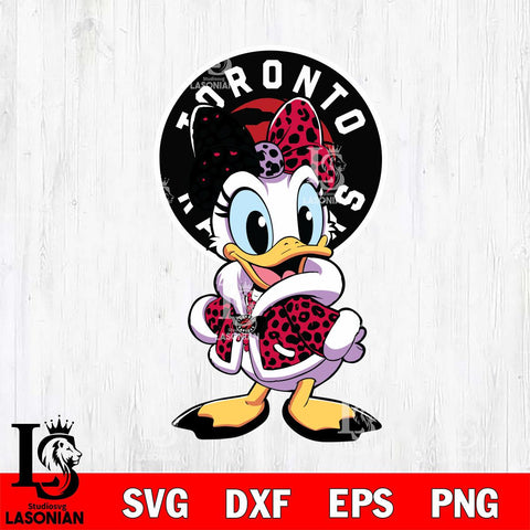 Toronto Raptors Fancy Daisy Duck Disney Svg Eps Dxf Png File, Digital Download, Instant Download