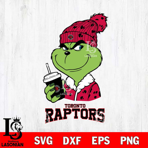 Toronto Raptors Grinch Cofffe Christmas Cut Files Cricut, Svg Dxf Eps Png file , Silhouette