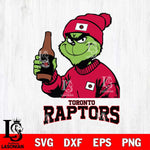 Toronto Raptors Grinch Drinking Beer Christmas Cut Files Cricut, Svg Dxf Eps Png file , Silhouette