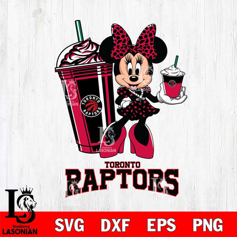 Toronto Raptors Minnie Mouse Fan And Coffee Svg Eps Dxf Png File, Digital Download, Instant Download