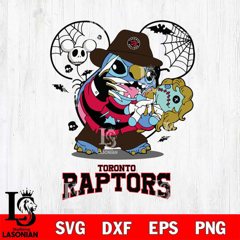 Toronto Raptors Stitch Freddy Krueger Halloween Svg Eps Dxf Png File, Digital Download, Instant Download