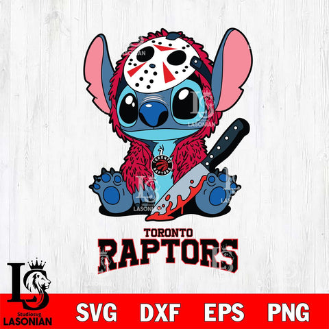 Toronto Raptors Stitch Jason Voorhees Svg Eps Dxf Png File, NBA svg, Digital Download, Instant Download