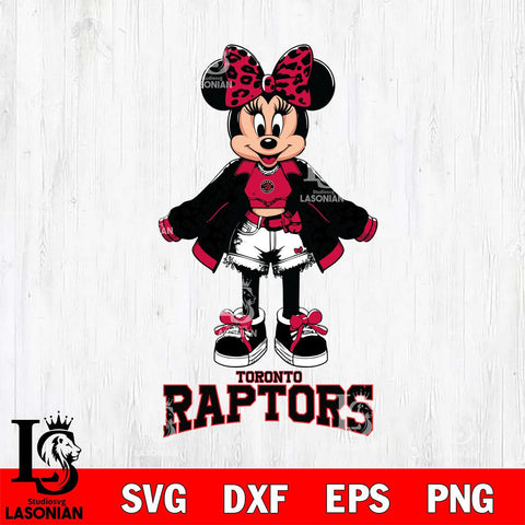 Toronto Raptors Style Minnie Disney Svg Eps Dxf Png File, Digital Download, Instant Download