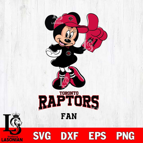 Toronto Raptors #1 Fan Minnie Mouse Svg Eps Dxf Png File, Digital Download, Instant Download